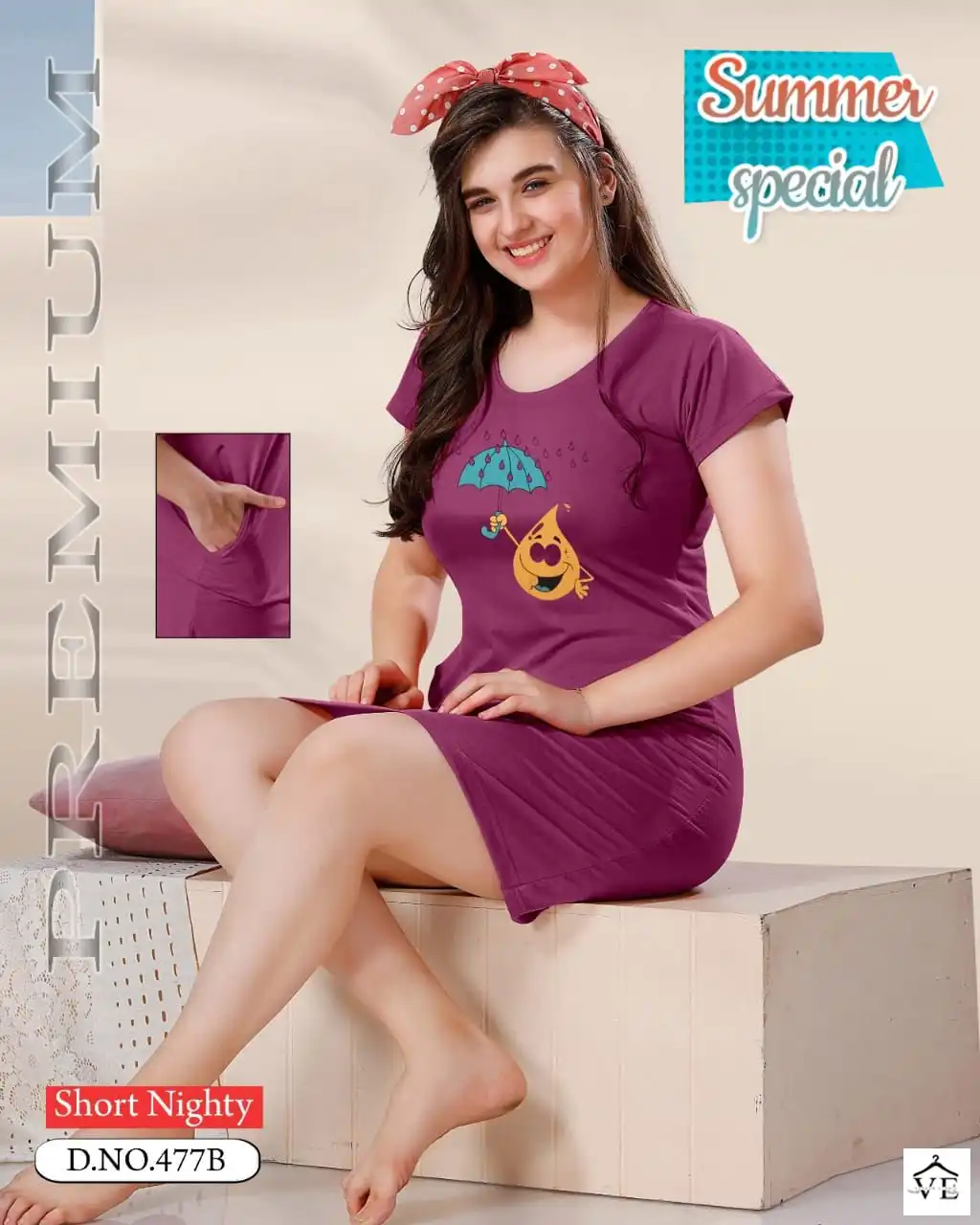 Summer Special Vol D 477 Hosiery Cotton Wholesale Fancy Night Wear T-Shirt Catalog — Wholesale Kurtis, MPA wholesale from Surat - Gallery Image 4