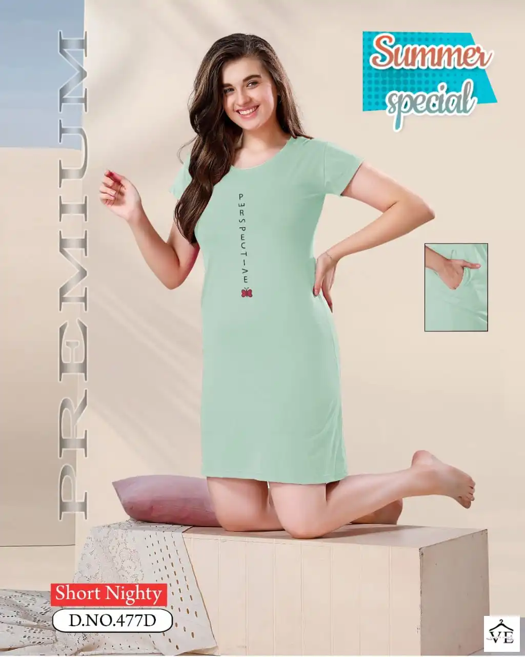 Summer Special Vol D 477 Hosiery Cotton Wholesale Fancy Night Wear T-Shirt Catalog — Wholesale Kurtis, MPA wholesale from Surat - Gallery Image 5