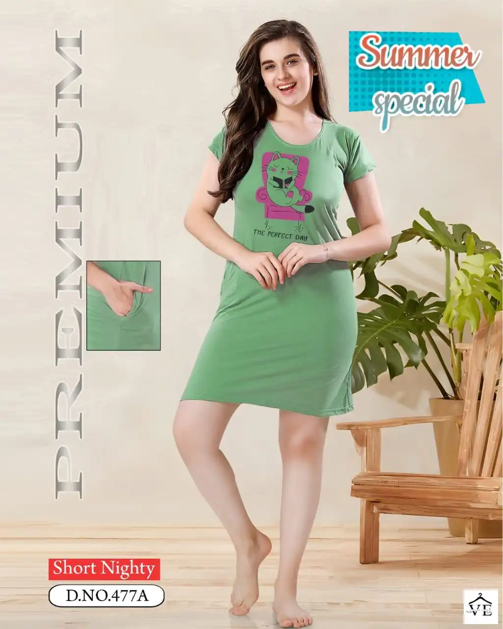 Summer Special Vol D 477 Hosiery Cotton Wholesale Fancy Night Wear T-Shirt Catalog — Wholesale Kurtis, MPA wholesale from Surat - Gallery Image 6