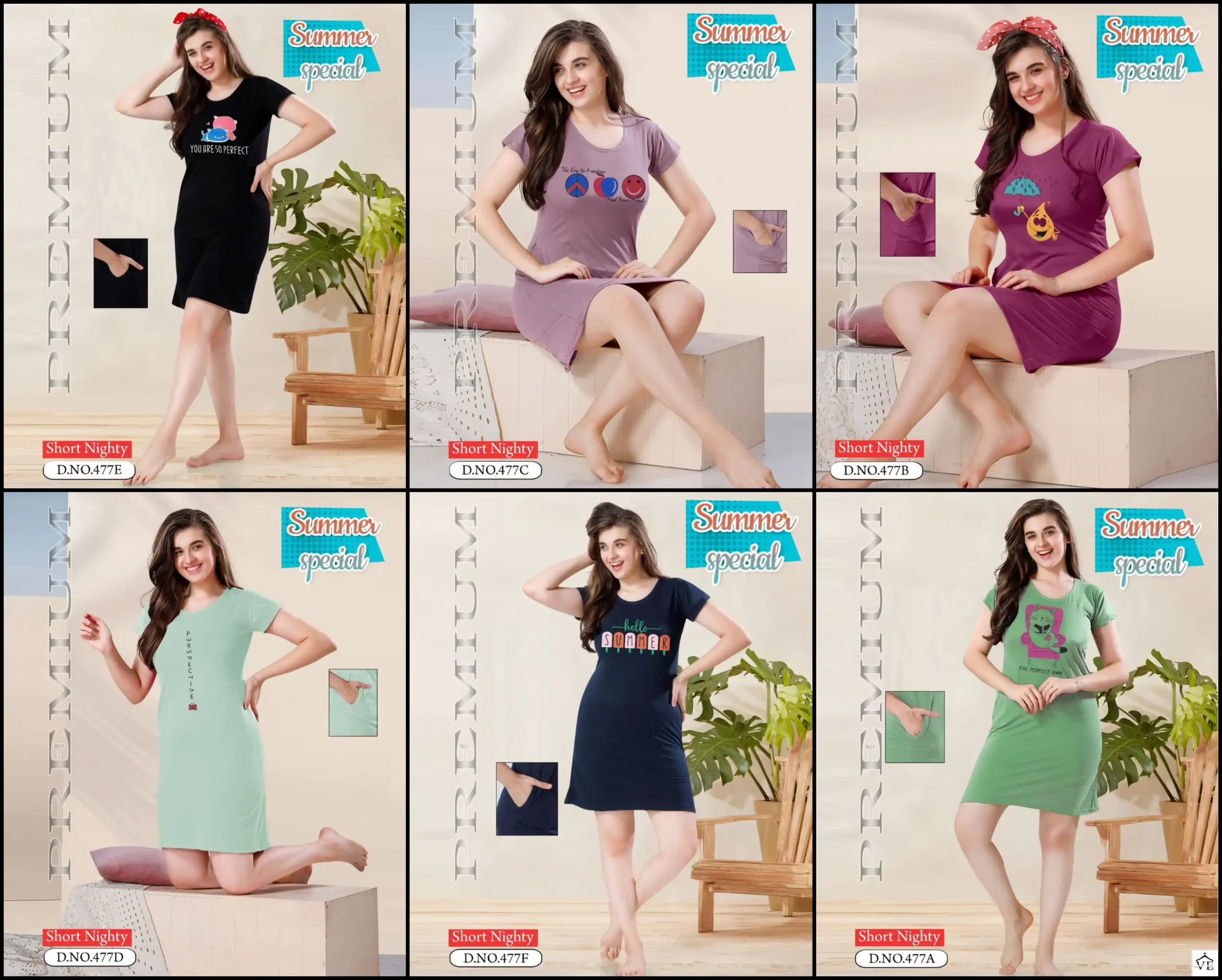 Summer Special Vol D 477 Hosiery Cotton Wholesale Fancy Night Wear T-Shirt Catalog — Wholesale Kurtis, MPA wholesale from Surat — view 7