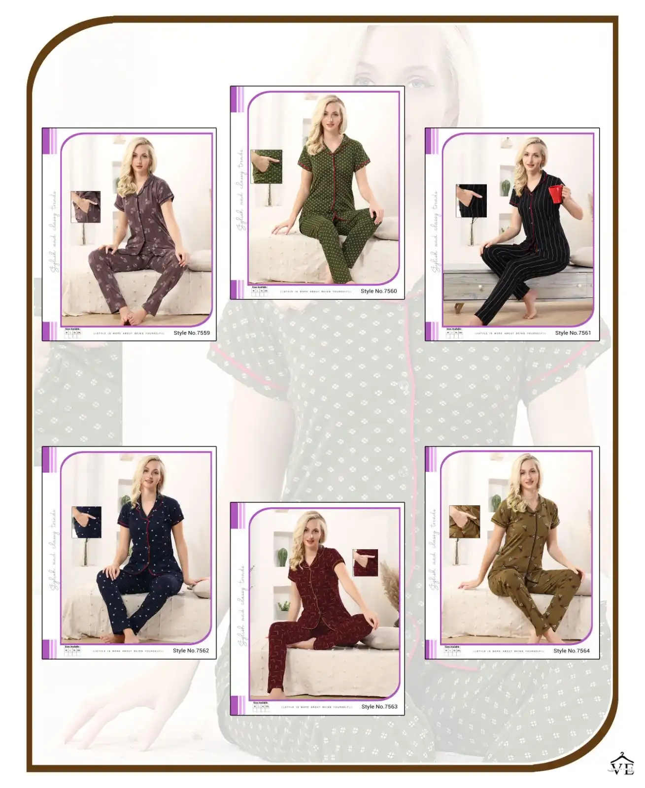 Summer Special Vol D 499 Hosiery Cotton Wholesale Night Suits Catalog — Wholesale, MPA wholesale from Surat — view 7