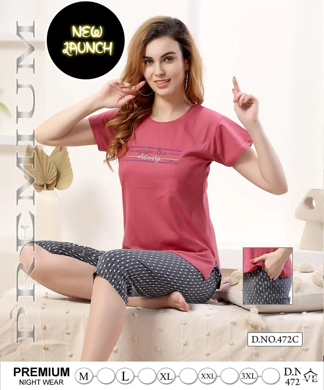 Summer Special Vol D472 Hosiery Wholesale Night Suits Catalog — Wholesale, MPA wholesale from Surat — view 2