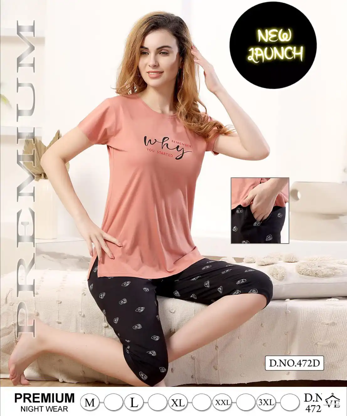 Summer Special Vol D472 Hosiery Wholesale Night Suits Catalog — Wholesale, MPA wholesale from Surat — view 3