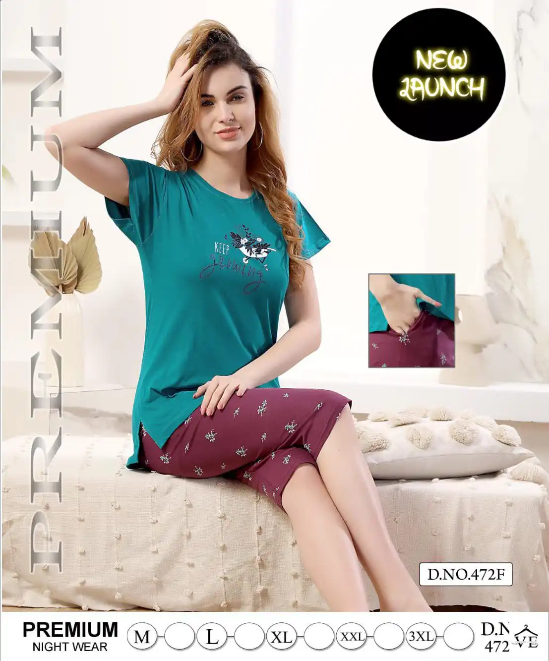 Summer Special Vol D472 Hosiery Wholesale Night Suits Catalog — Wholesale, MPA wholesale from Surat — view 4