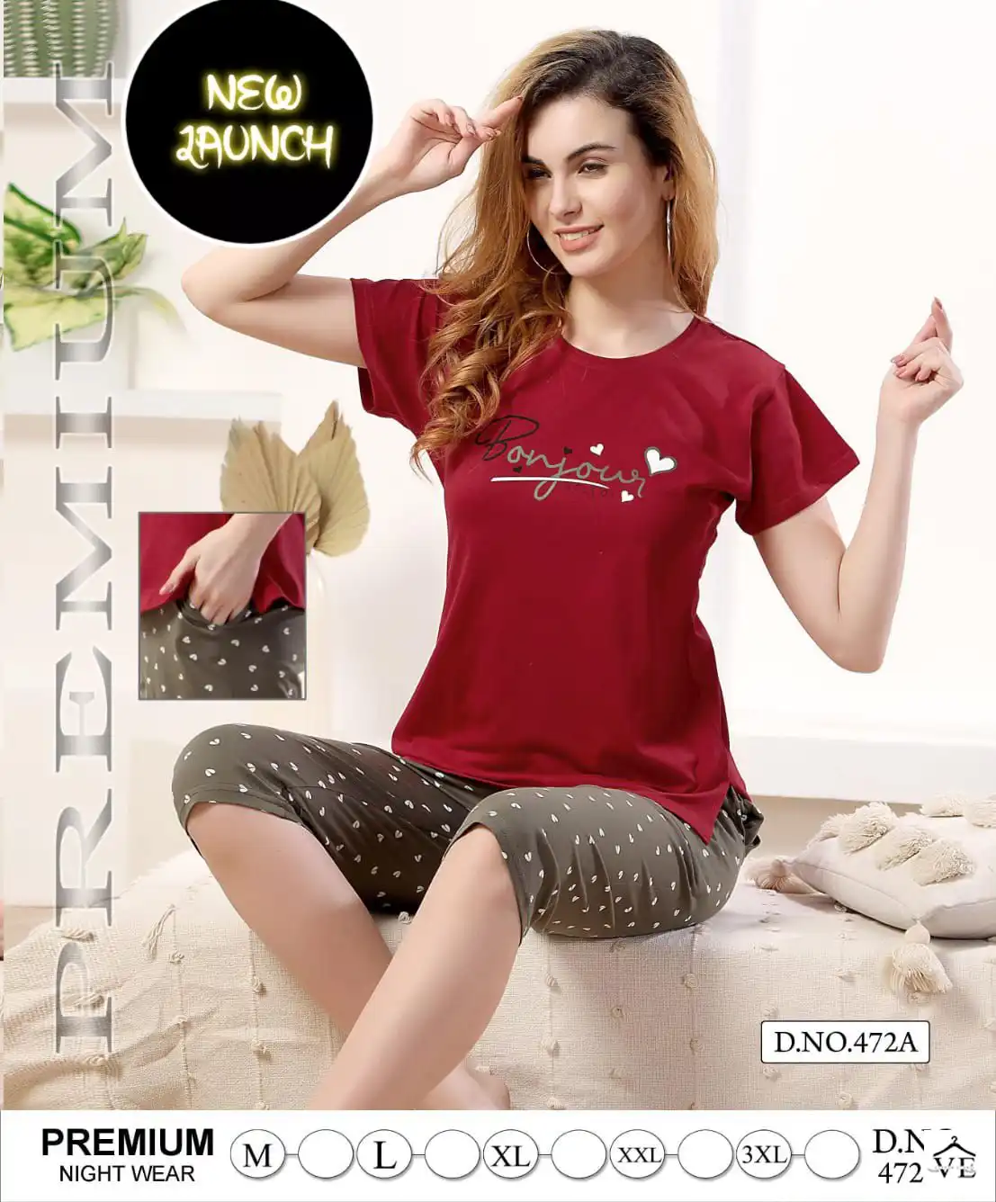 Summer Special Vol D472 Hosiery Wholesale Night Suits Catalog — Wholesale, MPA wholesale from Surat — view 6