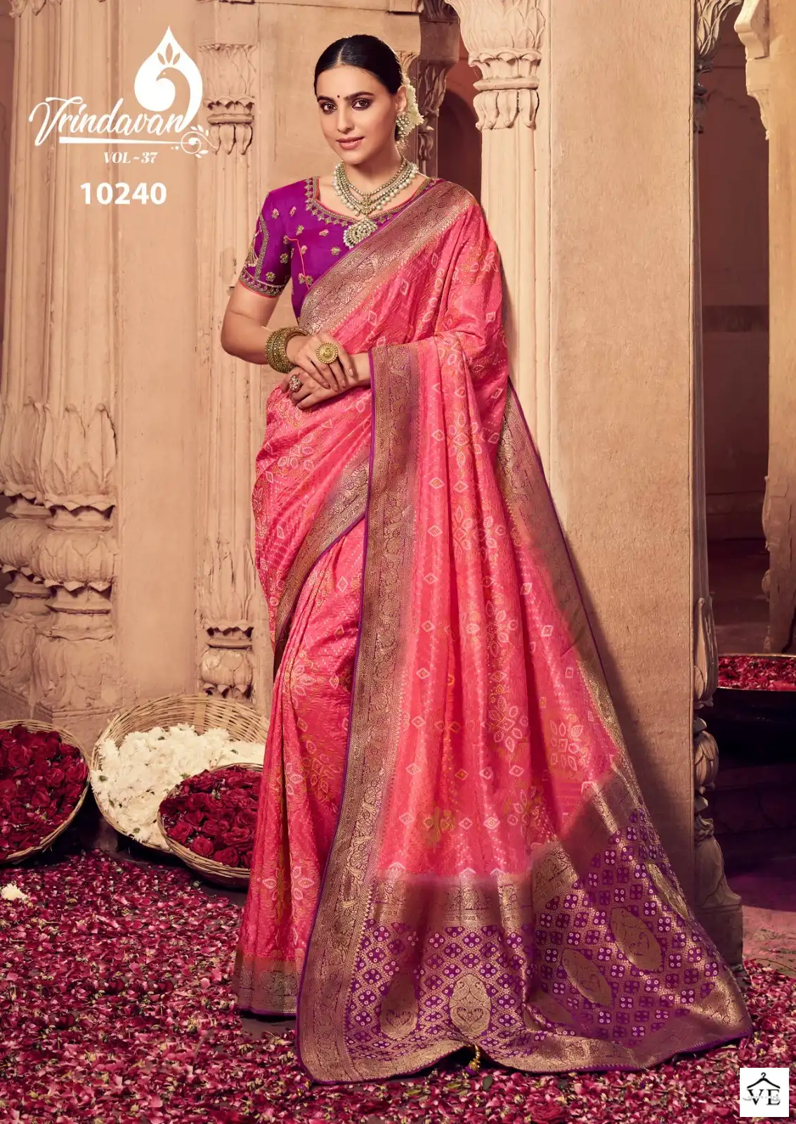 Royal Vrindavan Vol 37 Dola Silk Wholesale Dsigner Saree Catalog — Wholesale Sarees, MPA wholesale from Surat — view 6
