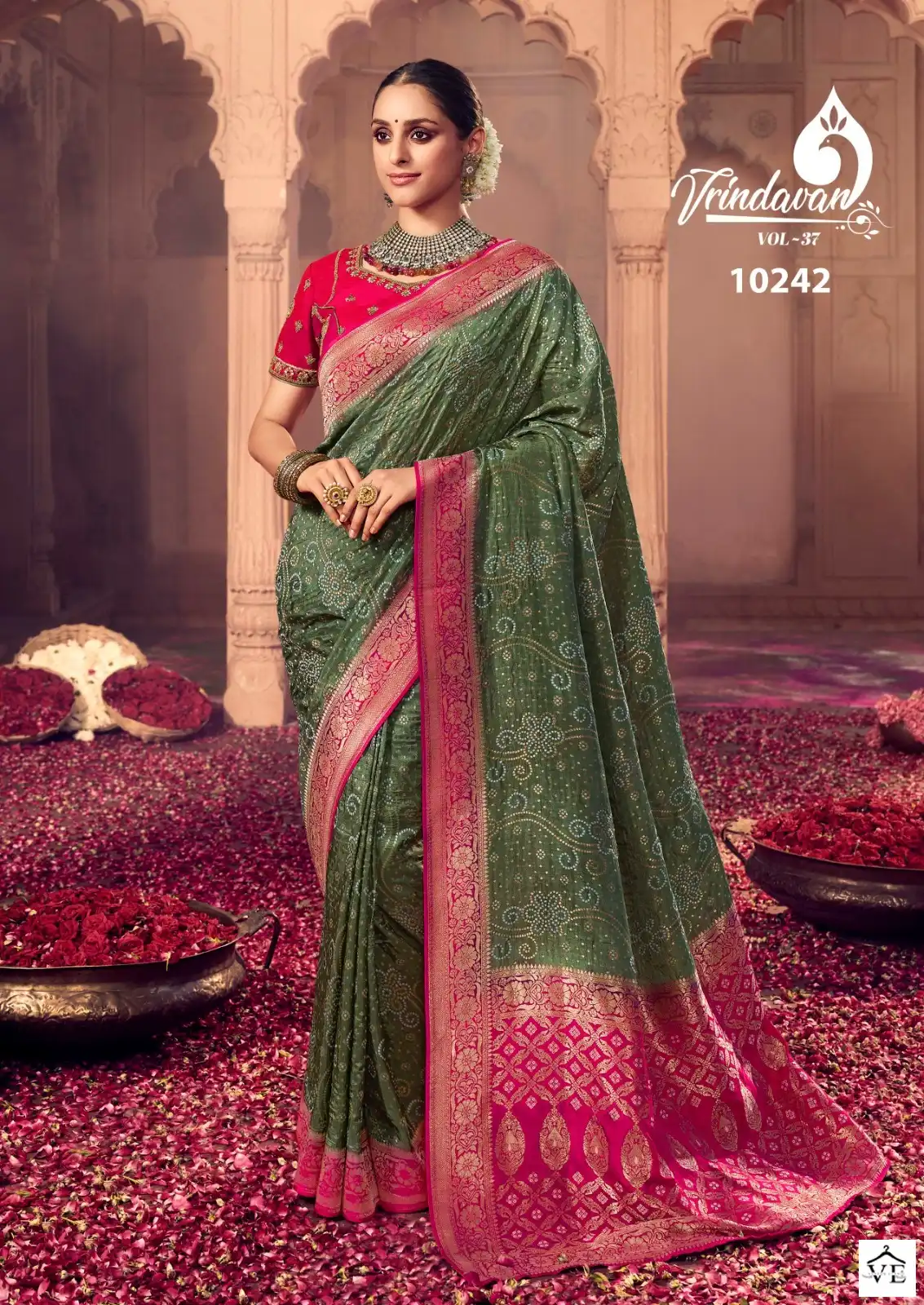 Royal Vrindavan Vol 37 Dola Silk Wholesale Dsigner Saree Catalog — Wholesale Sarees, MPA wholesale from Surat — view 2