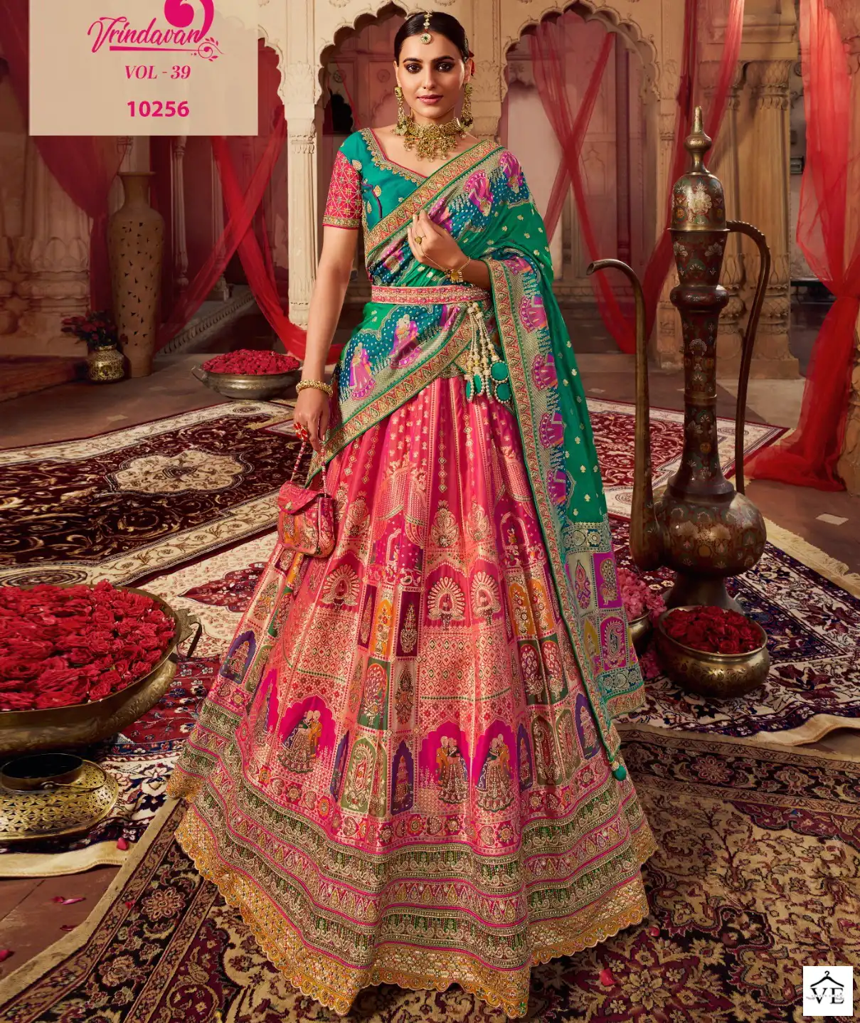 Royal Vrindavan Vol-39 Banarasi Silk Wholesale Heavy Lehenga Catalog — Wholesale Lehenga, MPA wholesale from Surat — view 1