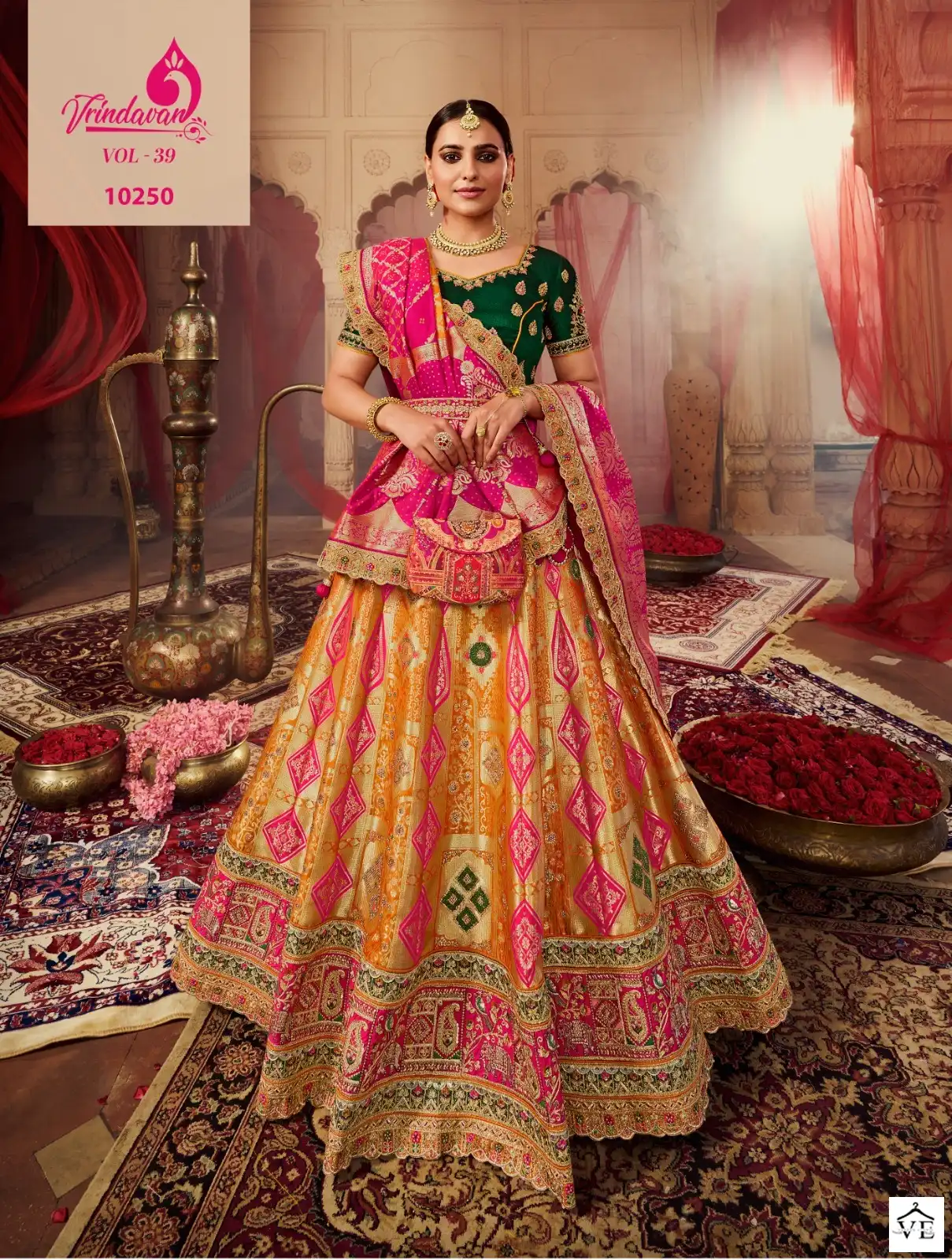 Royal Vrindavan Vol-39 Banarasi Silk Wholesale Heavy Lehenga Catalog — Wholesale Lehenga, MPA wholesale from Surat - Gallery Image 7