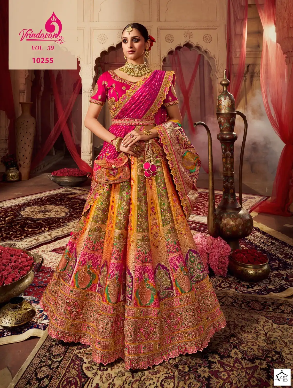 Royal Vrindavan Vol-39 Banarasi Silk Wholesale Heavy Lehenga Catalog — Wholesale Lehenga, MPA wholesale from Surat - Gallery Image 3