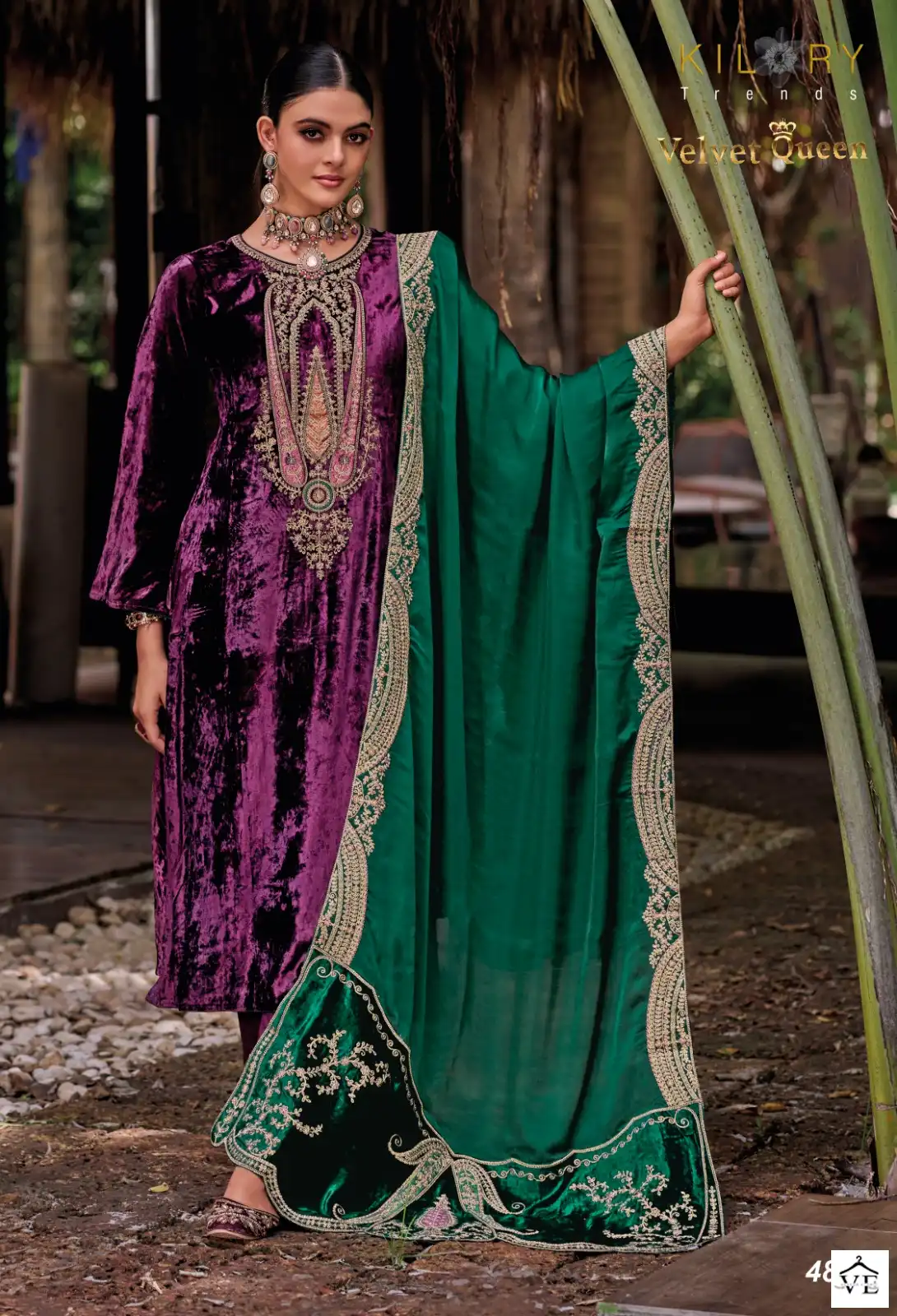 Kilory Trends Velvet Queen Pure Velvet Wholesale Designer Winter Salwar Suit Catalog — Wholesale Salwar Suits, MPA wholesale from Surat - Gallery Image 4