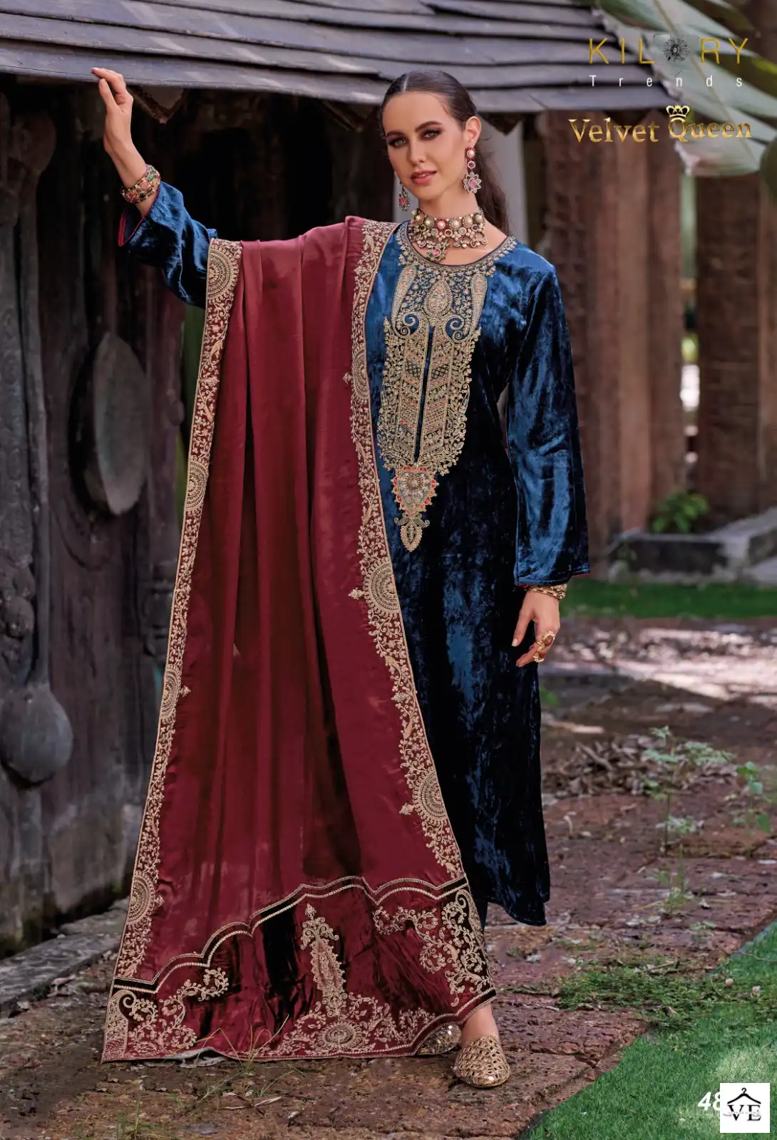 Kilory Trends Velvet Queen Pure Velvet Wholesale Designer Winter Salwar Suit Catalog — Wholesale Salwar Suits, MPA wholesale from Surat - Gallery Image 5
