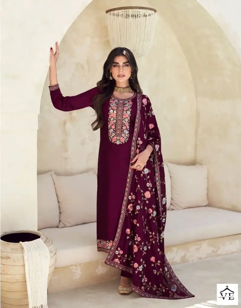 Aashirwad Verona Premium Silk Wholesale Designer Salwar Suit Catalog — Wholesale Salwar Suits, Aashirwad Creation wholesale from Surat - Gallery Image 5