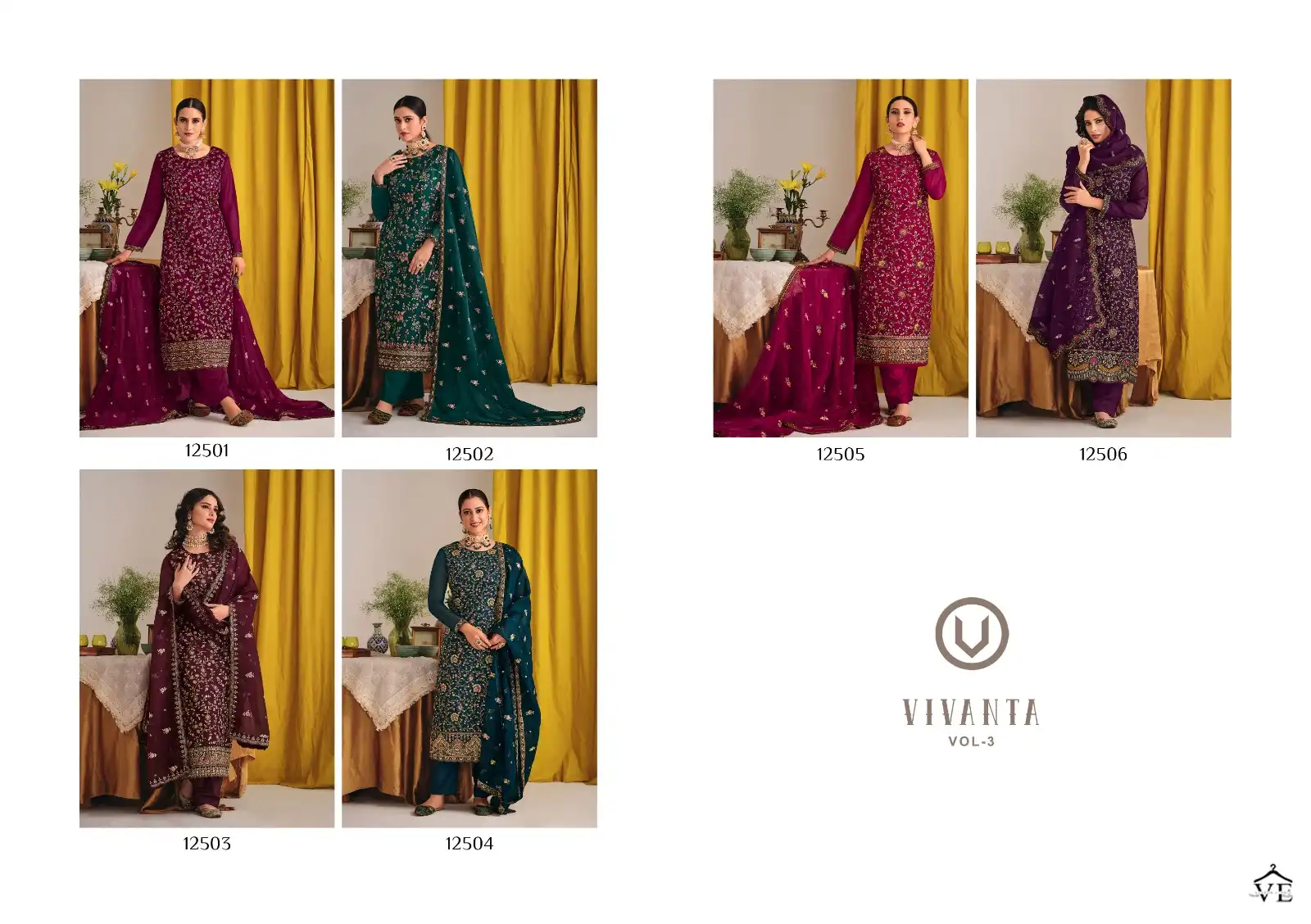 Vivek Vivanta 3 Crizal Organza Wholesale Designer Salwar Suit Catalog — Wholesale Salwar Suits, MPA wholesale from Surat — view 7