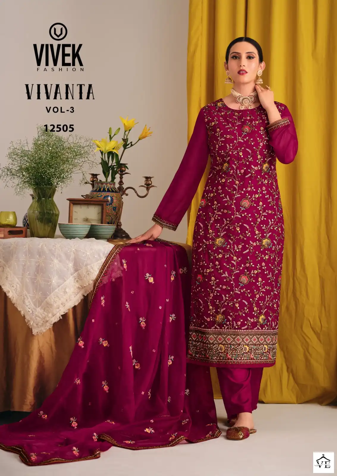 Vivek Vivanta 3 Crizal Organza Wholesale Designer Salwar Suit Catalog — Wholesale Salwar Suits, MPA wholesale from Surat — view 6
