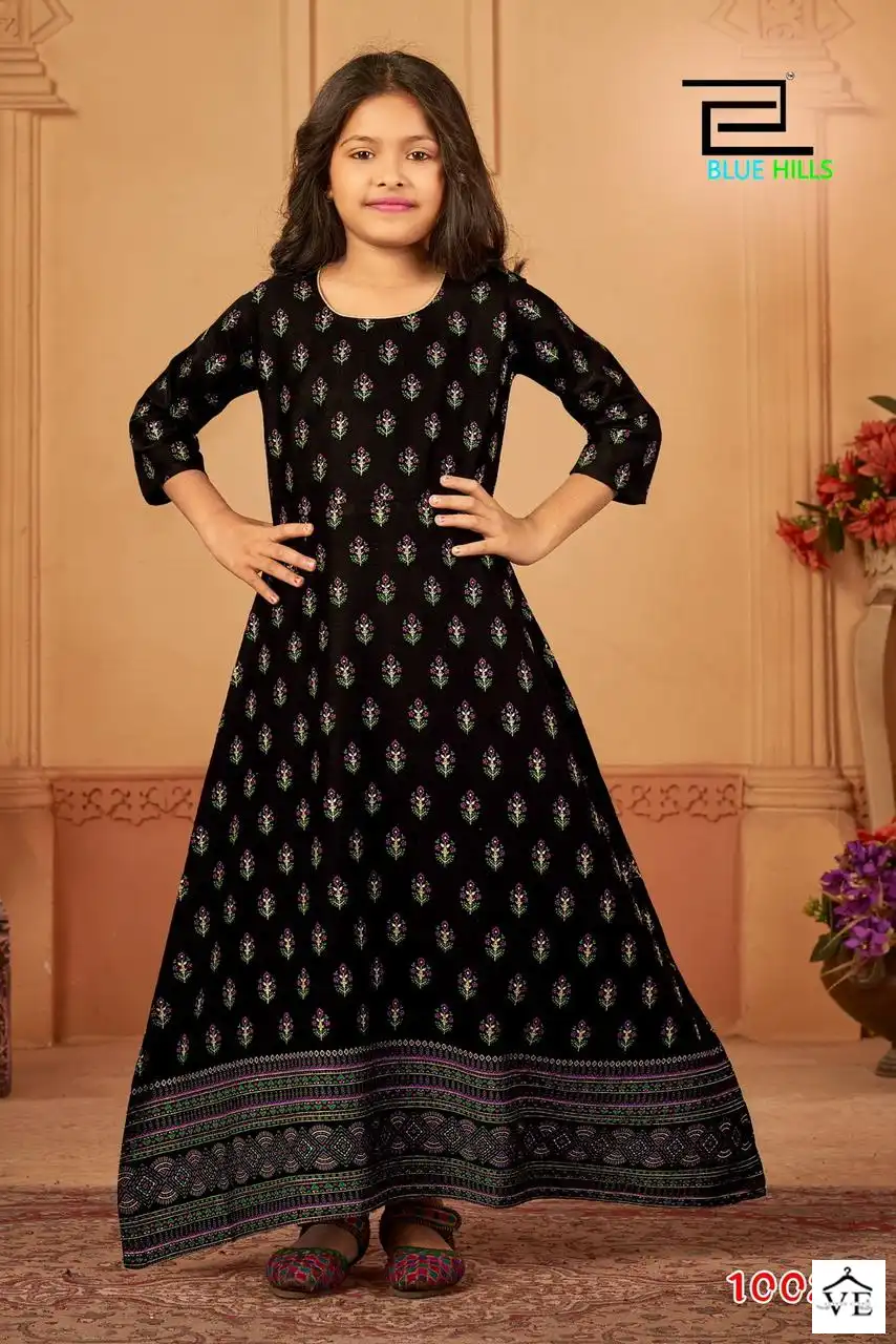 Blue Hills Walkway For Kids Rayon 14 Kg Wholesale Long Gown Catalog — Wholesale Kurtis, Blue Hills wholesale from Surat - Gallery Image 6