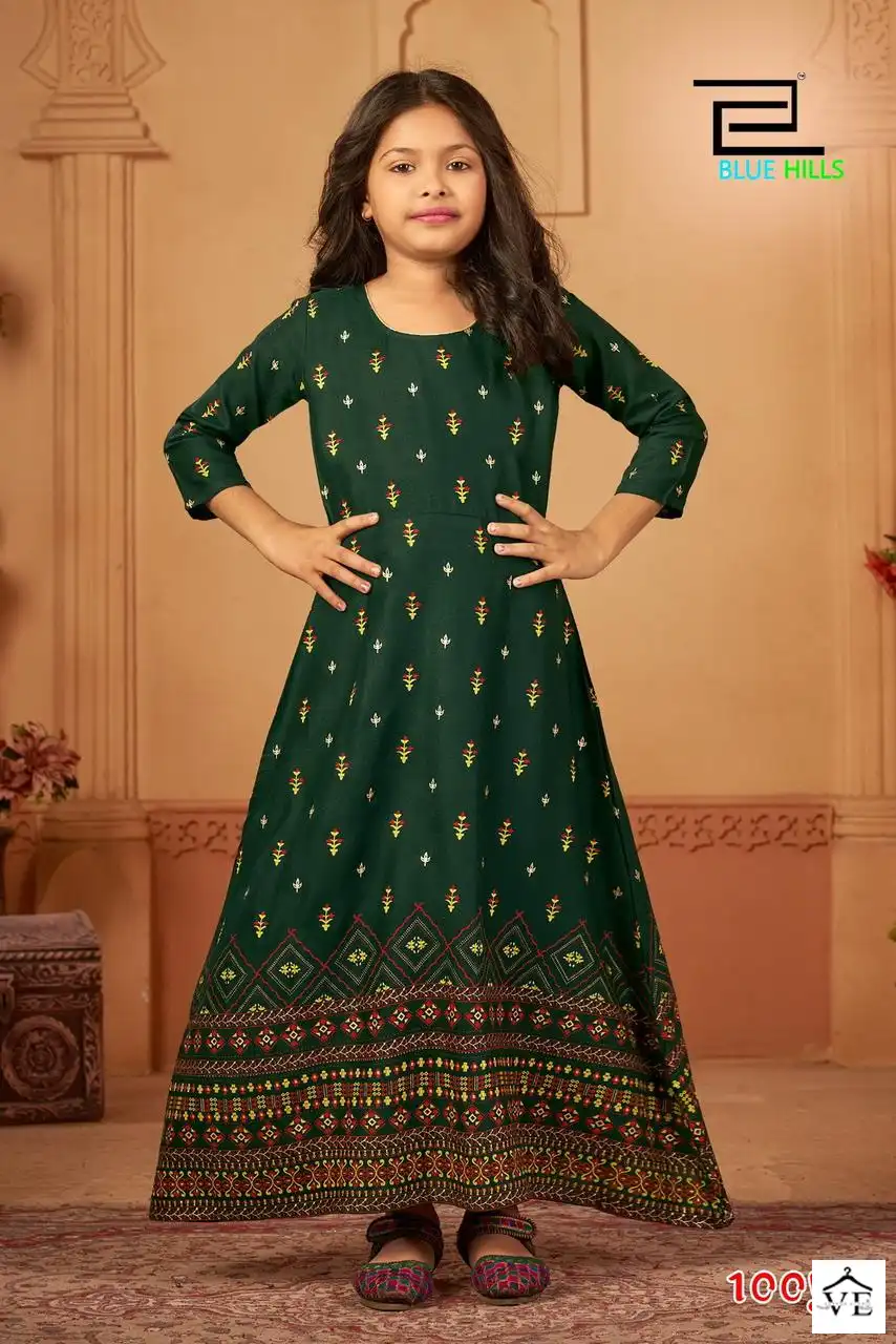 Blue Hills Walkway For Kids Rayon 14 Kg Wholesale Long Gown Catalog — Wholesale Kurtis, Blue Hills wholesale from Surat - Gallery Image 7