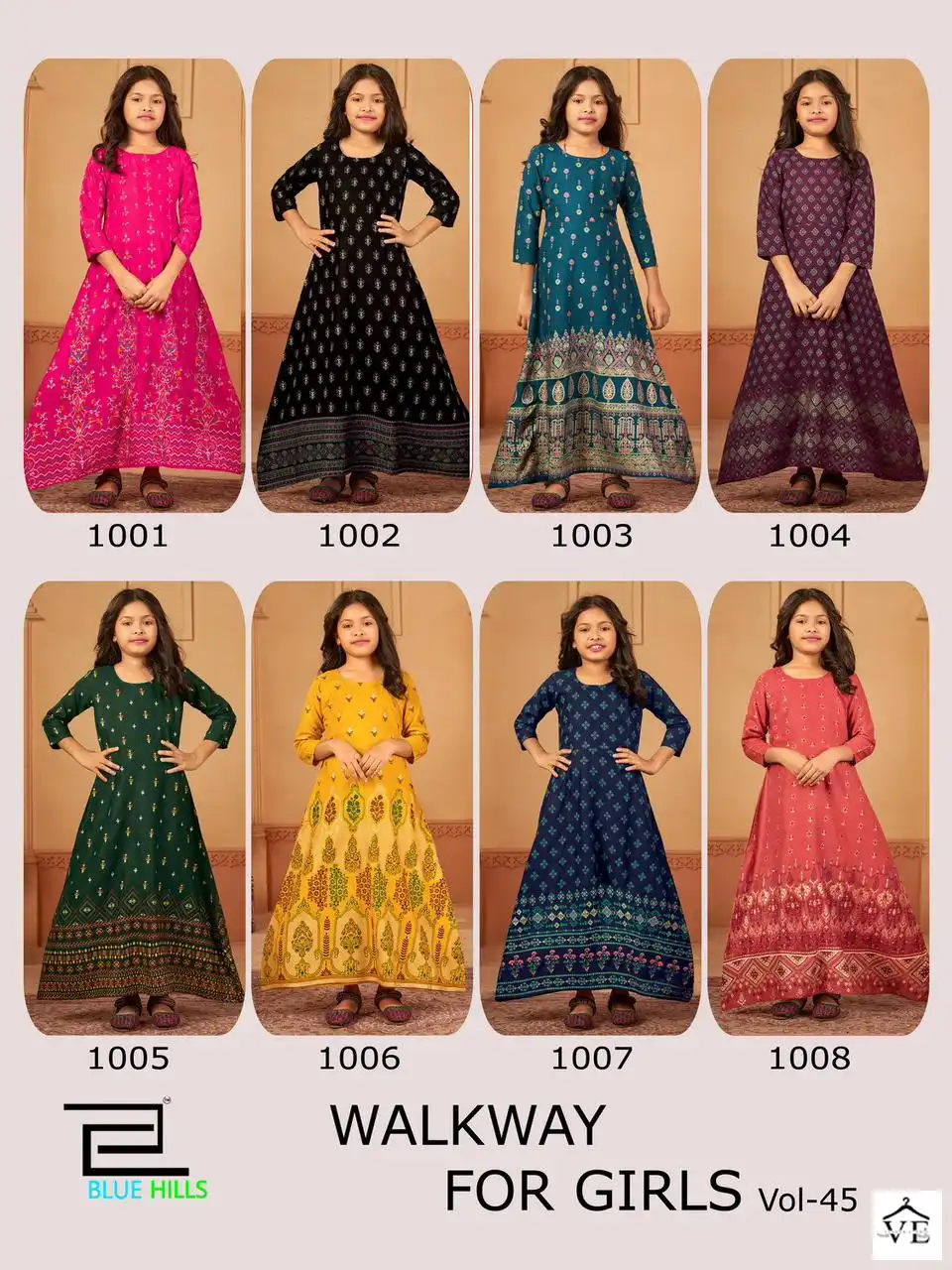 Blue Hills Walkway For Kids Rayon 14 Kg Wholesale Long Gown Catalog — Wholesale Kurtis, Blue Hills wholesale from Surat — view 9