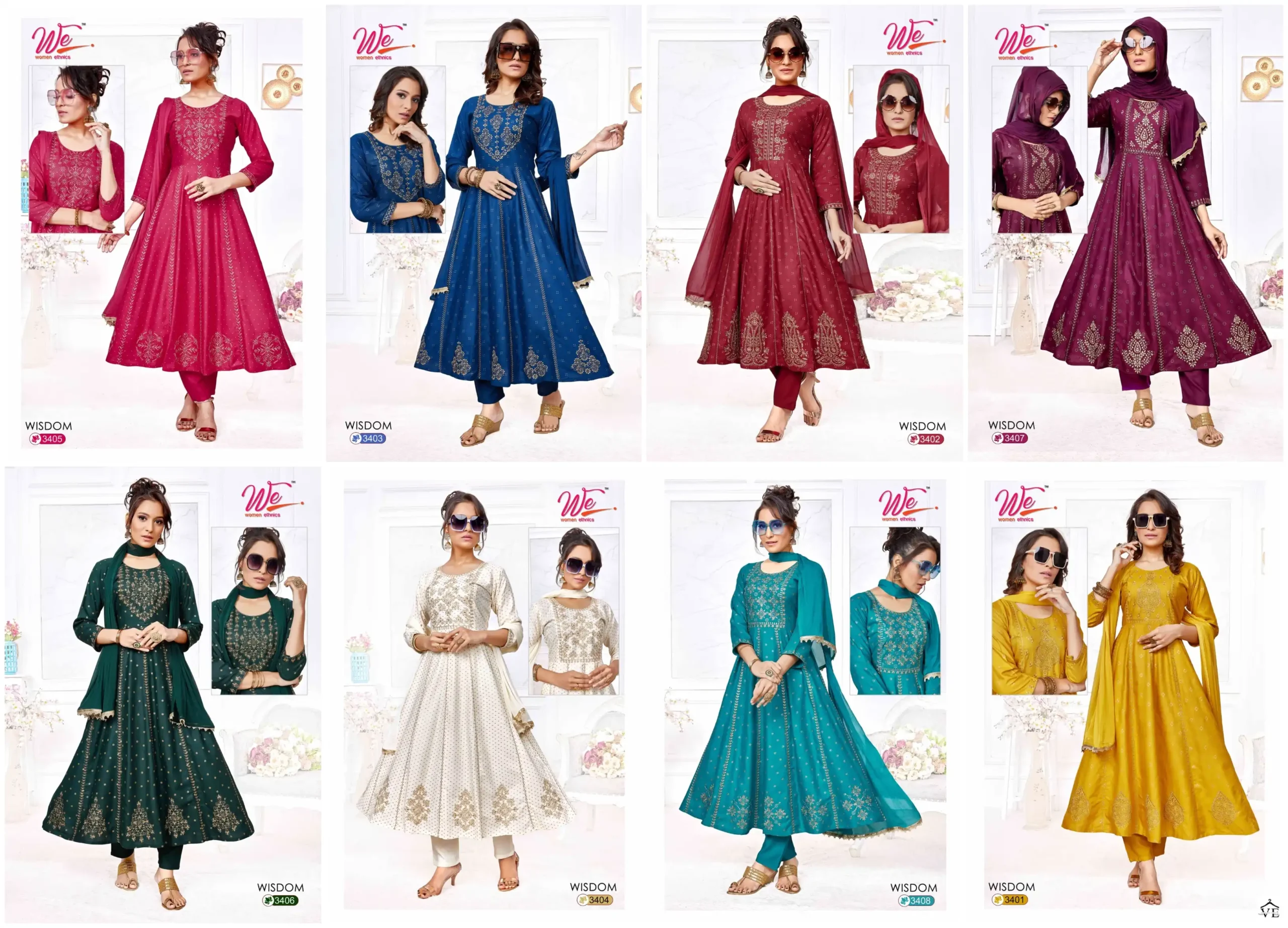 We Wisdom Rayon Wholesale Designer Anarkali Style Readymade Salwar Suit Catalog — Wholesale Salwar Suits, MPA wholesale from Surat — view 9