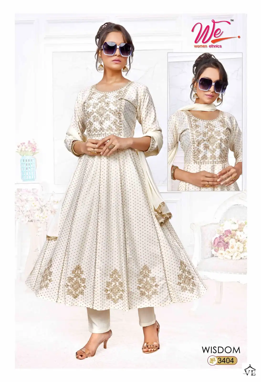 We Wisdom Rayon Wholesale Designer Anarkali Style Readymade Salwar Suit Catalog — Wholesale Salwar Suits, MPA wholesale from Surat - Gallery Image 5