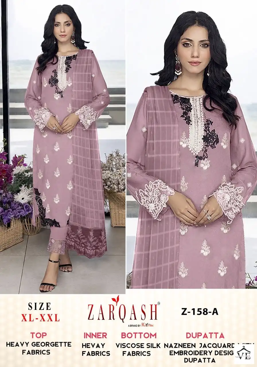 Zarqash Z 158 Heavy Georgette Wholesale Designer Readymade Pakistani Salwar Suit Catalog — Wholesale Salwar Suits, MPA wholesale from Surat - Gallery Image 13
