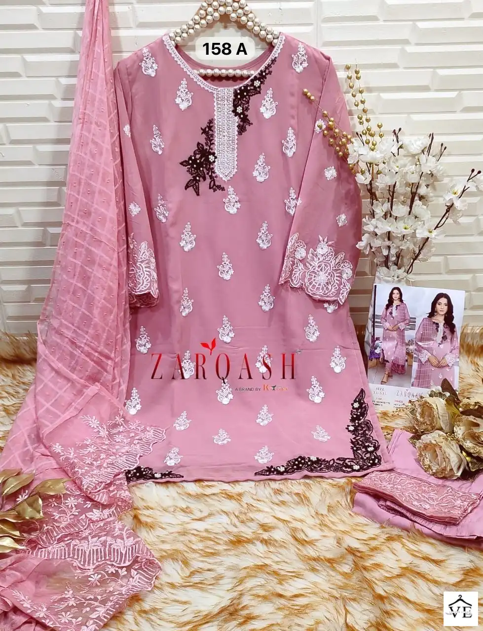 Zarqash Z 158 Heavy Georgette Wholesale Designer Readymade Pakistani Salwar Suit Catalog — Wholesale Salwar Suits, MPA wholesale from Surat - Gallery Image 15