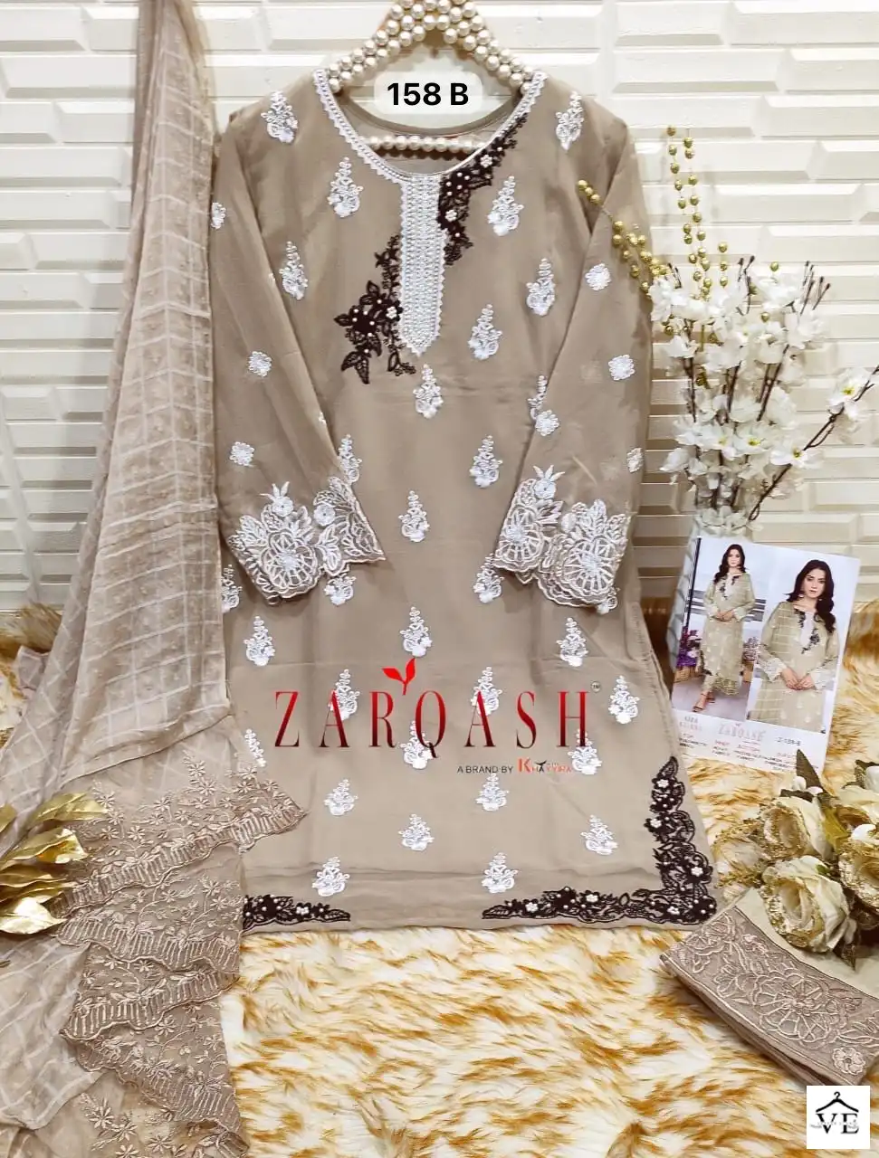 Zarqash Z 158 Heavy Georgette Wholesale Designer Readymade Pakistani Salwar Suit Catalog — Wholesale Salwar Suits, MPA wholesale from Surat - Gallery Image 8