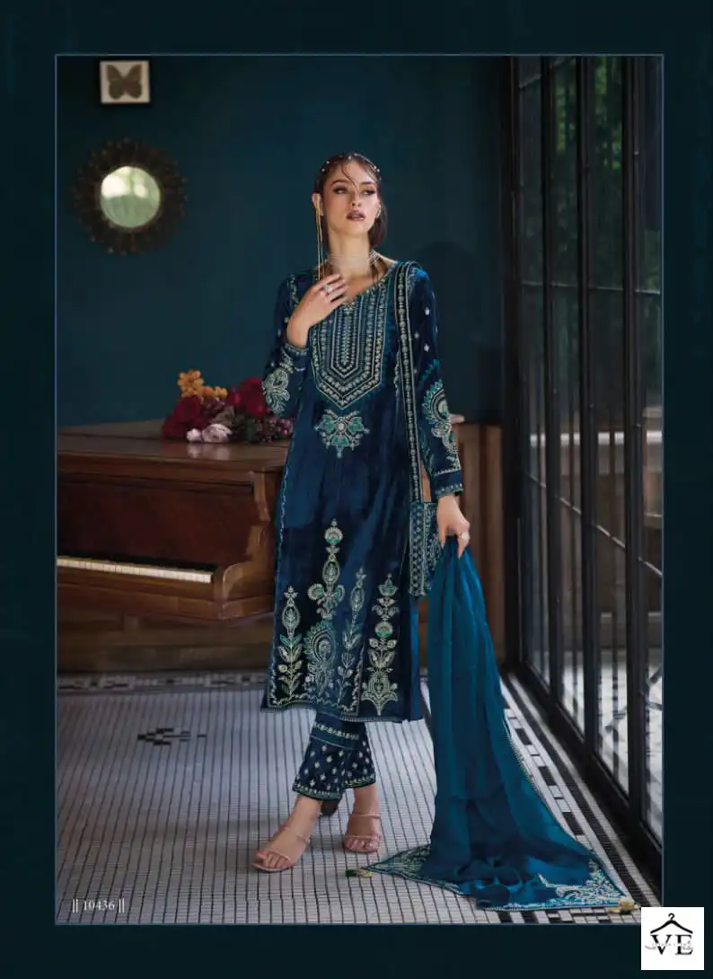 Ibiza Zairah Pure Albanian Viscose Velvet Wholesale Designer Winter Salwar Suit Catalog — Wholesale Salwar Suits, MPA wholesale from Surat - Gallery Image 2