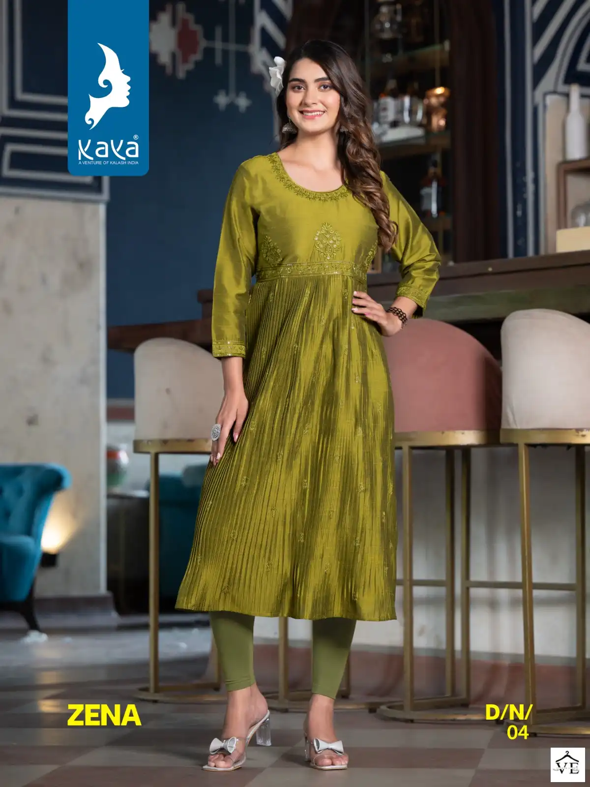Kaya Zena Silky Slub Wholesale Designer Kurtis Catalog — Wholesale Kurtis, MPA wholesale from Surat - Gallery Image 5