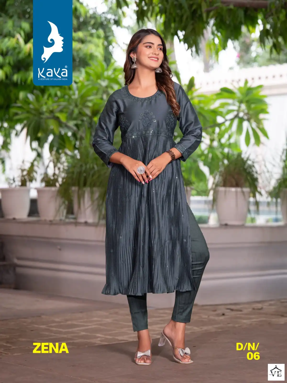 Kaya Zena Silky Slub Wholesale Designer Kurtis Catalog — Wholesale Kurtis, MPA wholesale from Surat - Gallery Image 6