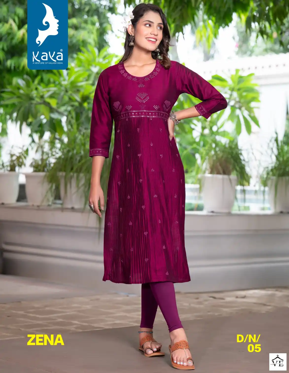 Kaya Zena Silky Slub Wholesale Designer Kurtis Catalog — Wholesale Kurtis, MPA wholesale from Surat — view 1