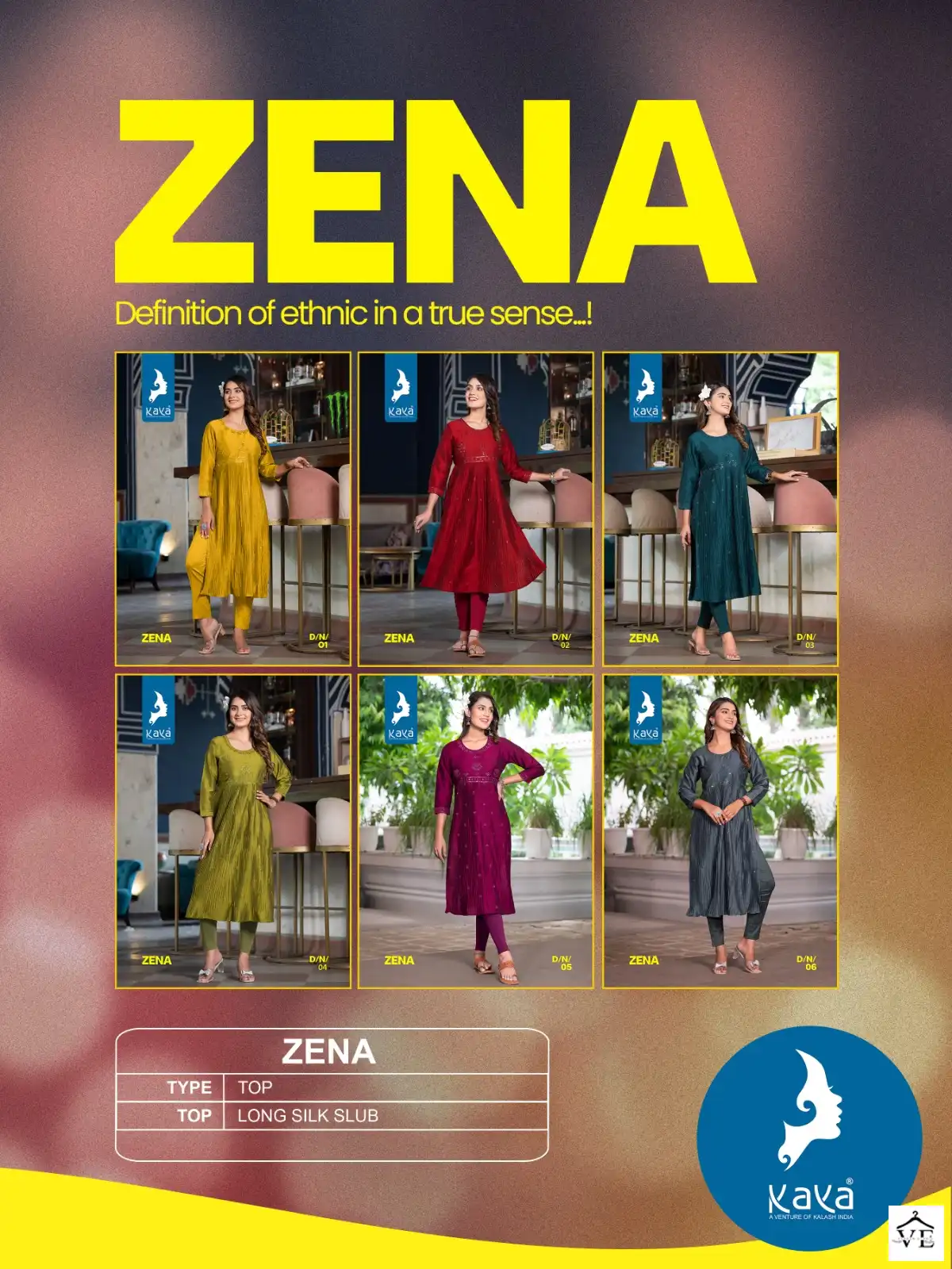 Kaya Zena Silky Slub Wholesale Designer Kurtis Catalog — Wholesale Kurtis, MPA wholesale from Surat — view 7