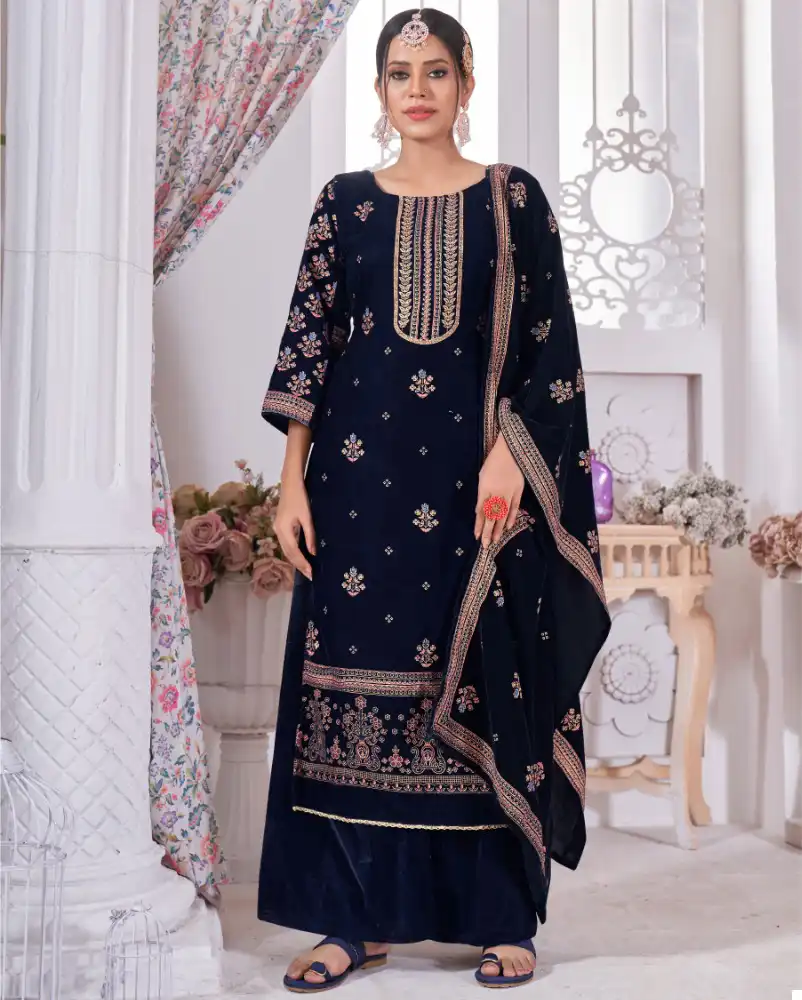 Bipson Zhalak 2316 Pure Viscos Velvet Wholesale Designer Winter Wear Salwar Suit Catalog — Wholesale Salwar Suits, MPA wholesale from Surat — view 1