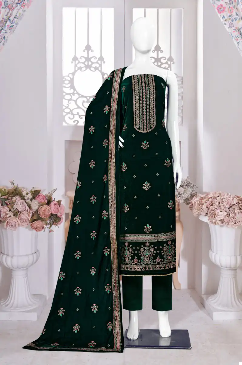 Bipson Zhalak 2316 Pure Viscos Velvet Wholesale Designer Winter Wear Salwar Suit Catalog — Wholesale Salwar Suits, MPA wholesale from Surat - Gallery Image 2