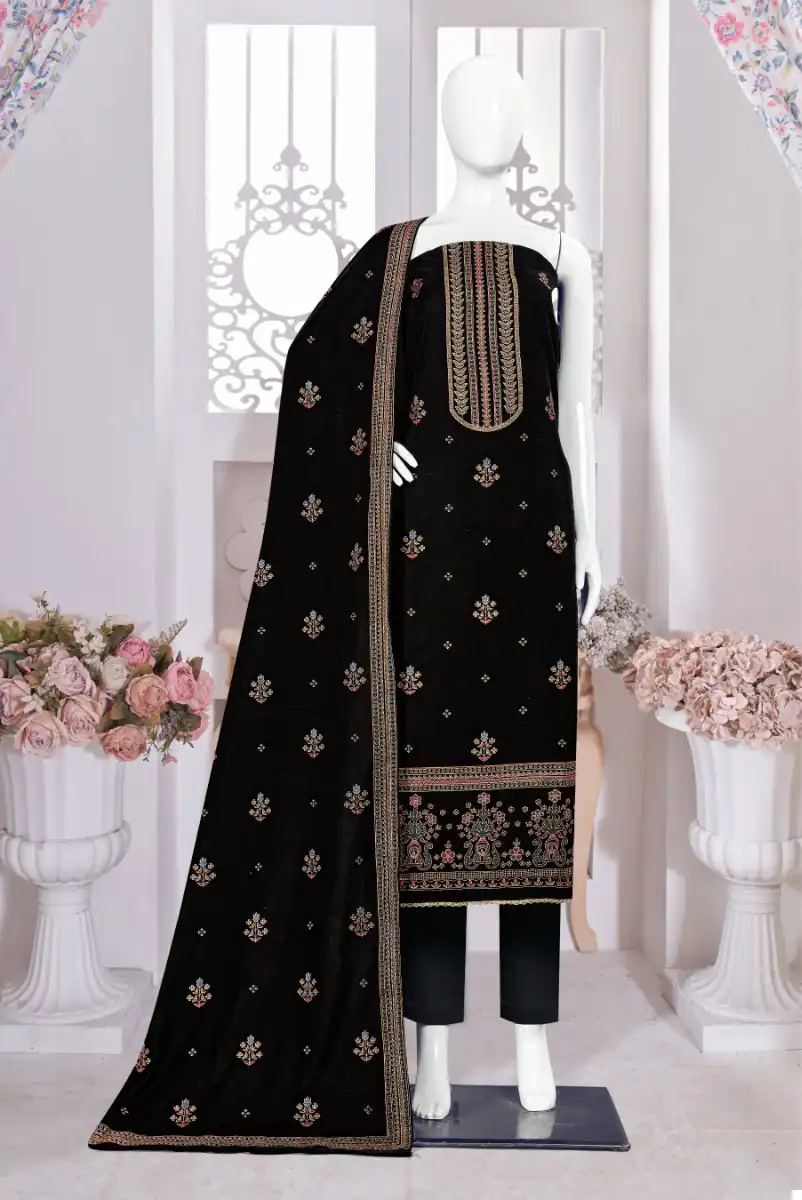 Bipson Zhalak 2316 Pure Viscos Velvet Wholesale Designer Winter Wear Salwar Suit Catalog — Wholesale Salwar Suits, MPA wholesale from Surat - Gallery Image 3