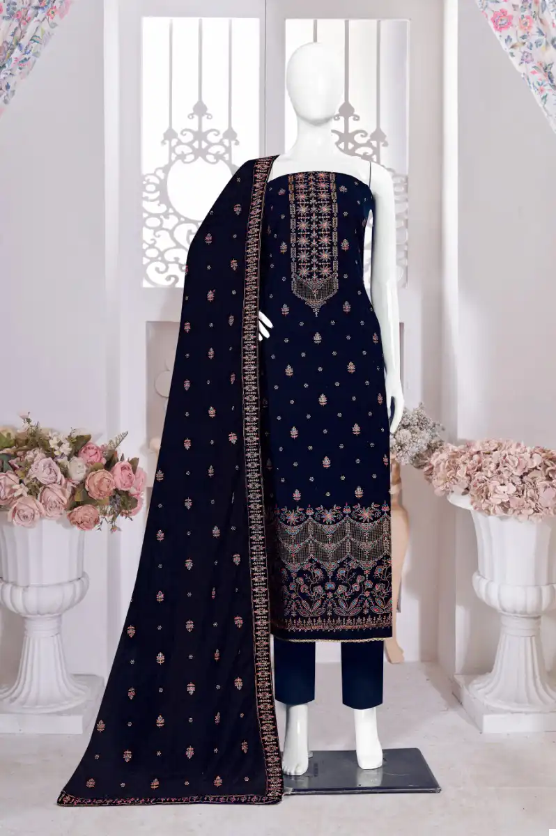 Bipson Zhalak 2317 Pure Viscos Velvet Wholesale Designer Winter Wear Salwar Suit Catalog — Wholesale Salwar Suits, MPA wholesale from Surat - Gallery Image 2