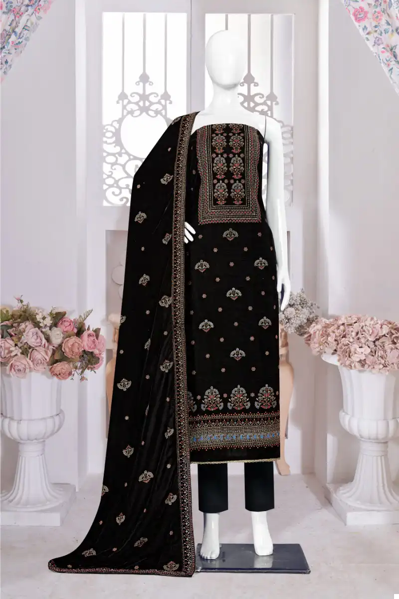 Bipson Zhalak 2318 Pure Viscos Velvet Wholesale Designer Winter Wear Salwar Suit Catalog — Wholesale Salwar Suits, MPA wholesale from Surat - Gallery Image 2