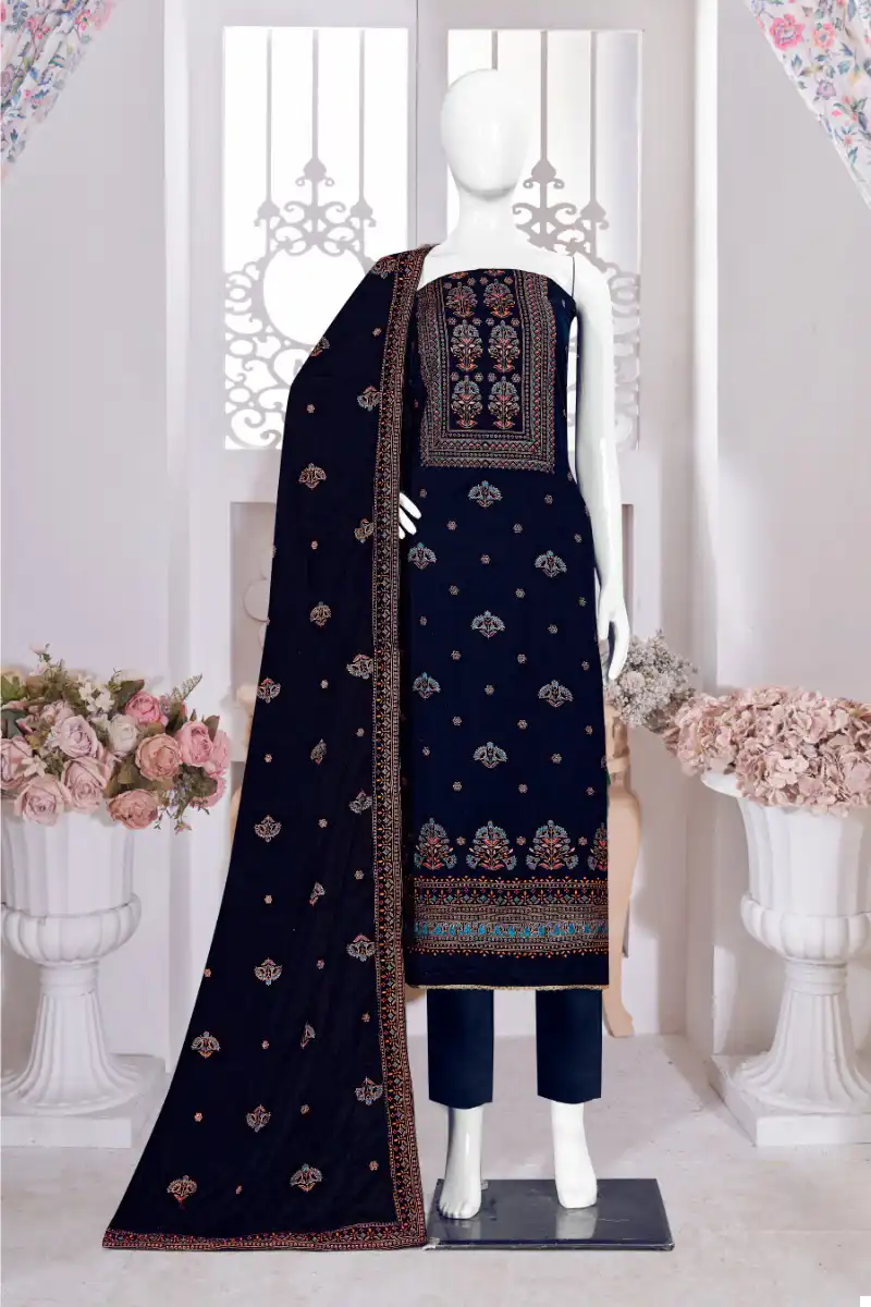 Bipson Zhalak 2318 Pure Viscos Velvet Wholesale Designer Winter Wear Salwar Suit Catalog — Wholesale Salwar Suits, MPA wholesale from Surat - Gallery Image 3