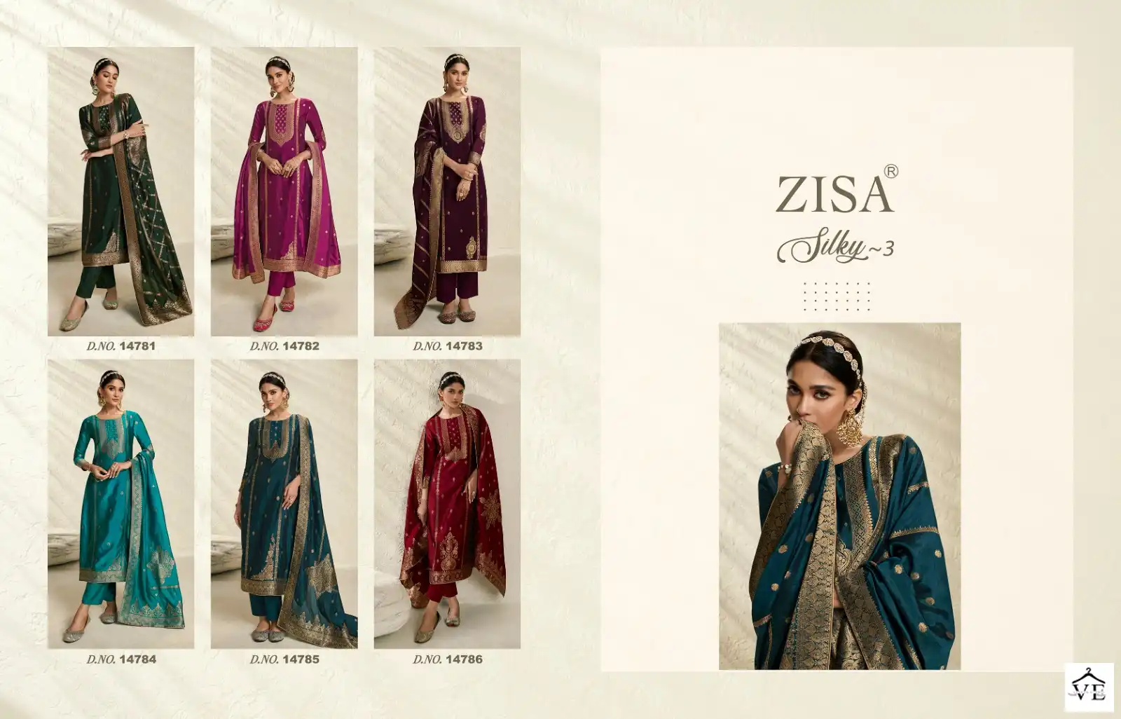 Zisa Silky 3 Bamberg Silk Wholesale Designer Salwar Suit Catalog — Wholesale Salwar Suits, MPA wholesale from Surat - Gallery Image 3