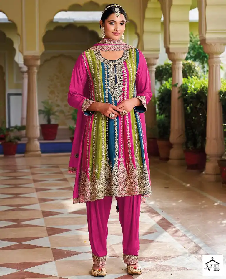Your Choice Zoyaa Blooming Chinon Wholesale Designer Readymade Salwar Suit Catalog — Wholesale Salwar Suits, MPA wholesale from Surat — view 1