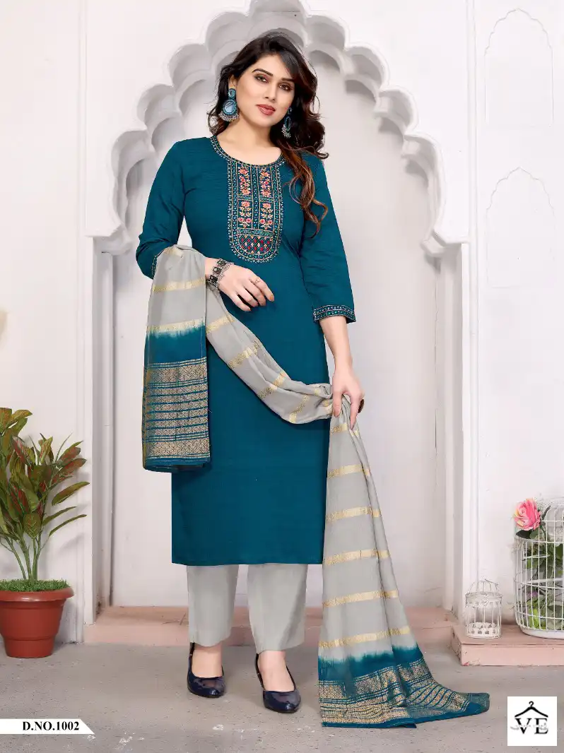 Sharda Zyana Silk Premium Cheks Silk Wholesale Designer Readymade Salwar Suit Catalog — Wholesale Salwar Suits, MPA wholesale from Surat - Gallery Image 6