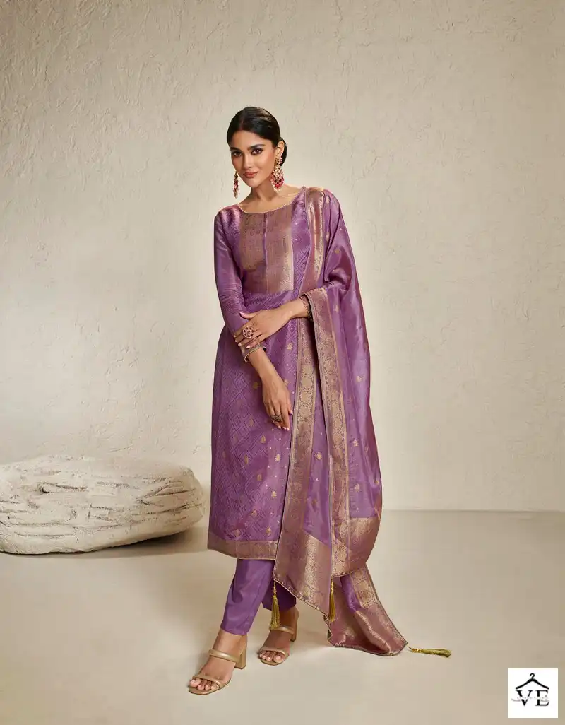 Zisa Crystal Jacquard Wholesale Designer Suits Catalog — Wholesale Salwar Suits, MPA wholesale from Surat - Gallery Image 3