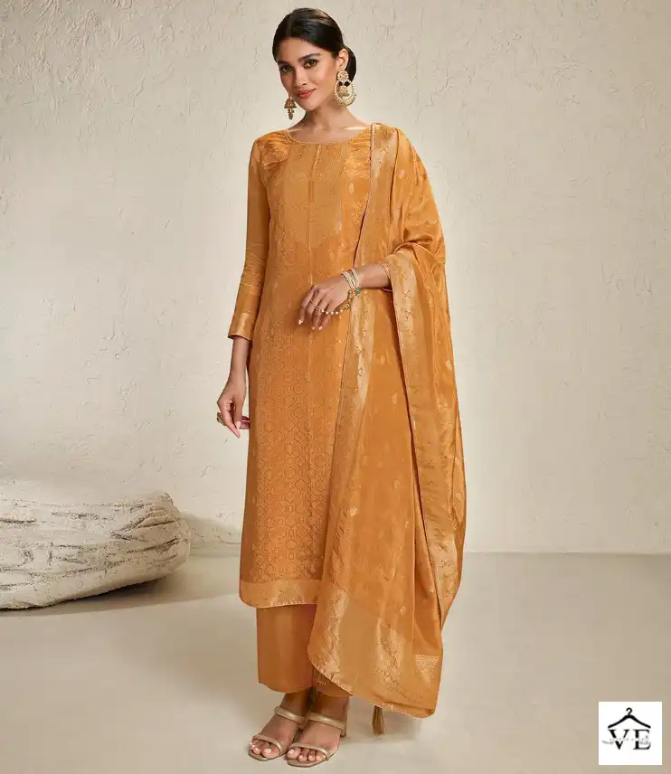 Zisa Crystal Jacquard Wholesale Designer Suits Catalog — Wholesale Salwar Suits, MPA wholesale from Surat — view 1