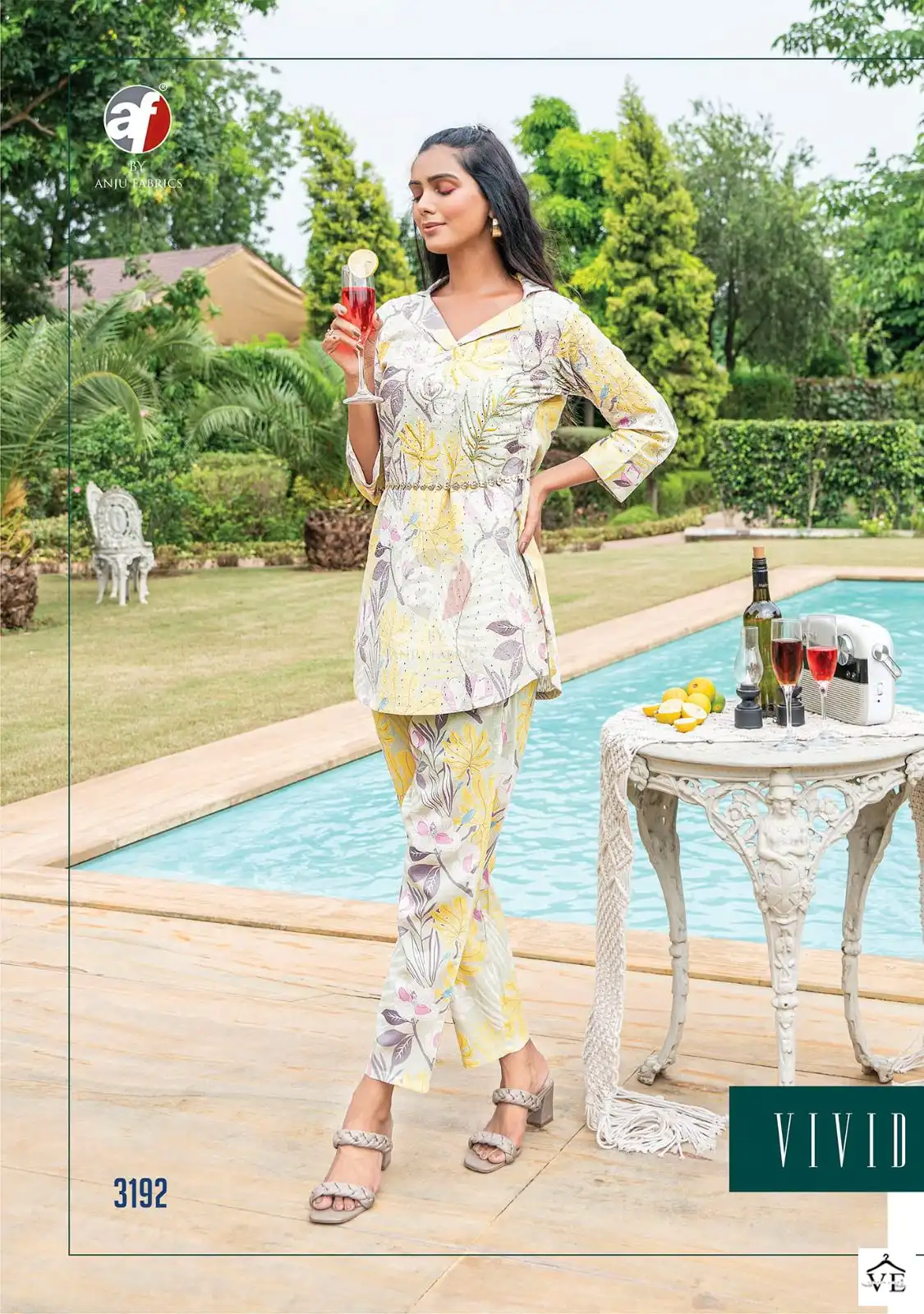 Anju Fabrics Zoya Vol 6 Muslin Jacard Wholesale Designer Co-Ord Set Catalog — Wholesale Kurtis, MPA wholesale from Surat - Gallery Image 2