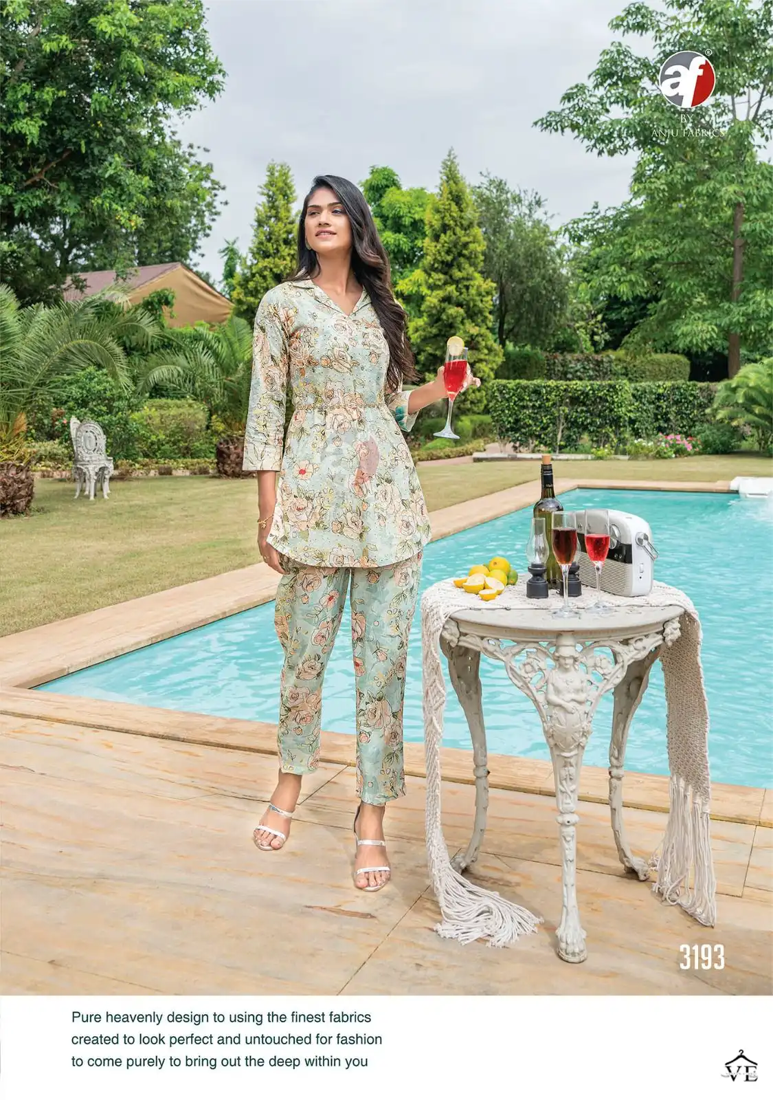Anju Fabrics Zoya Vol 6 Muslin Jacard Wholesale Designer Co-Ord Set Catalog — Wholesale Kurtis, MPA wholesale from Surat - Gallery Image 3