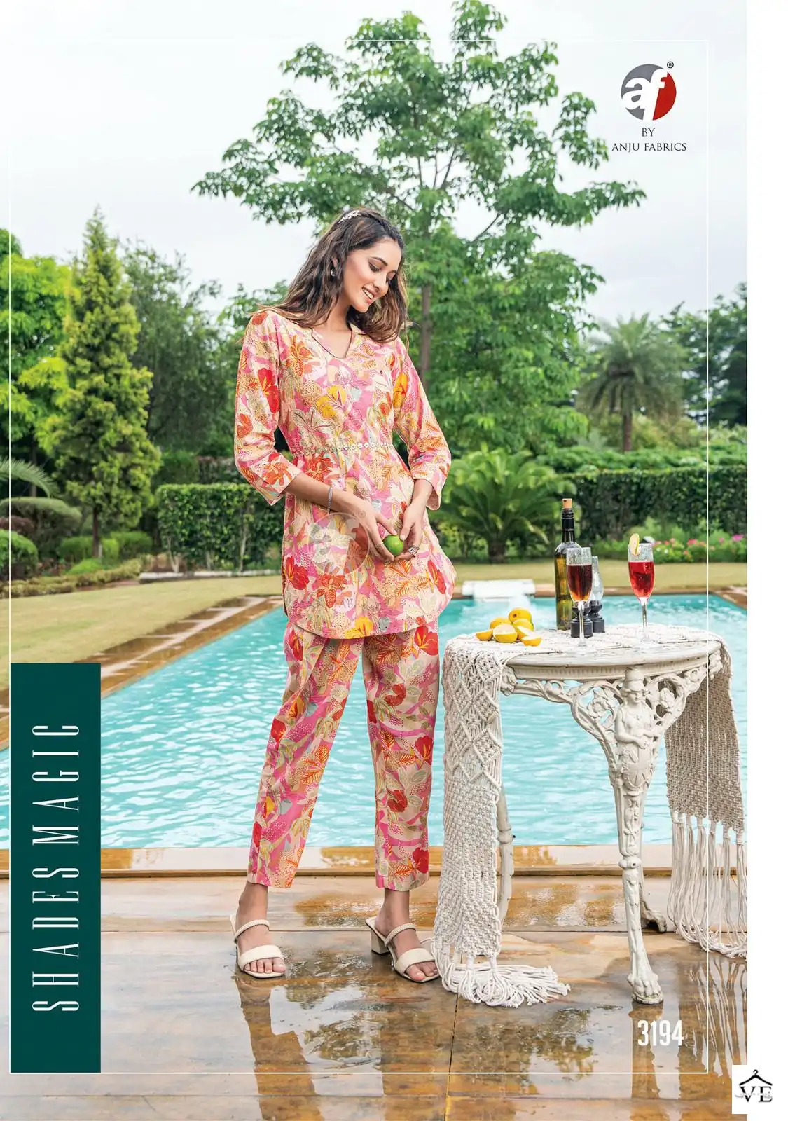 Anju Fabrics Zoya Vol 6 Muslin Jacard Wholesale Designer Co-Ord Set Catalog — Wholesale Kurtis, MPA wholesale from Surat - Gallery Image 4