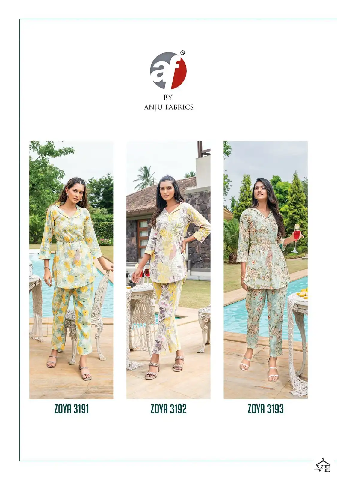 Anju Fabrics Zoya Vol 6 Muslin Jacard Wholesale Designer Co-Ord Set Catalog — Wholesale Kurtis, MPA wholesale from Surat - Gallery Image 6