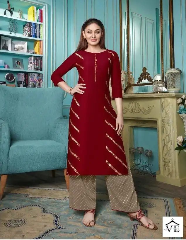 StockOut Zoya Vol 5 Bamber Silk Wholesale Kurti With Plazzo Catalog — Wholesale Kurtis, MPA wholesale from Surat - Gallery Image 7
