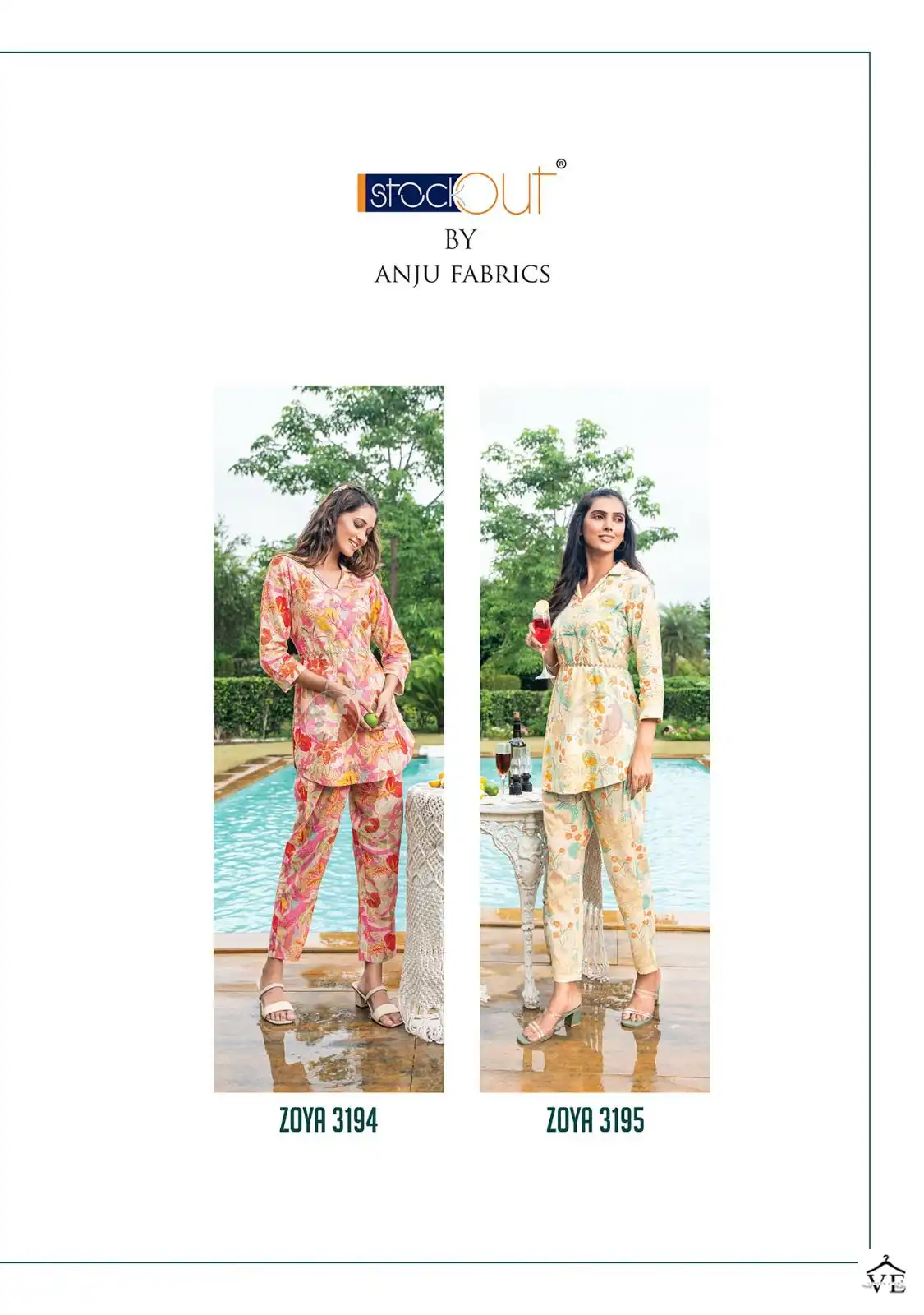 Anju Fabrics Zoya Vol 6 Muslin Jacard Wholesale Designer Co-Ord Set Catalog — Wholesale Kurtis, MPA wholesale from Surat — view 7
