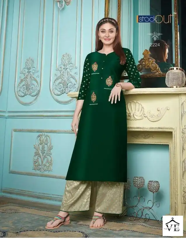 StockOut Zoya Vol 5 Bamber Silk Wholesale Kurti With Plazzo Catalog — Wholesale Kurtis, MPA wholesale from Surat — view 8